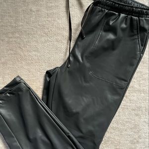 Max Studio Women's Faux Leather Drawstring Pants